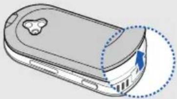 SAMSUNG Beat DJ GT-M7600 - SIM- oder USIM-Karte und Akku einsetzen - 1