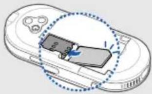 SAMSUNG Beat DJ GT-M7600 - SIM- oder USIM-Karte und Akku einsetzen - 2