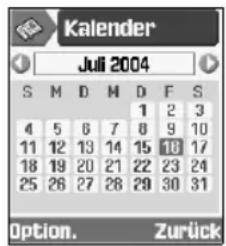 SAMSUNG SGH-Z105M - Kalender (Menü 7-1) - 1