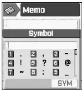 SAMSUNG SGH-Z105M - Symbol-Modus verwenden - 1