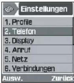 SAMSUNG SGH-Z105M - Beispiel: Sprachanzeige ändern - 3