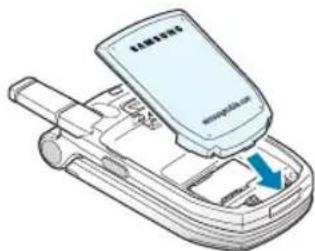 SAMSUNG SGH-Z105M - Akku einsetzen - 1