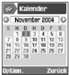 SAMSUNG SGH-Z107M - Kalender (Menü 7-1) - 1