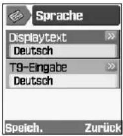 SAMSUNG SGH-Z107M - Beispiel: Sprachanzeige ändern - 5