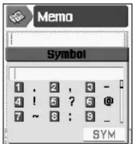 SAMSUNG SGH-Z107M - Symbol-Modus verwenden - 1