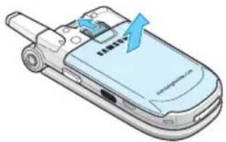 SAMSUNG SGH-Z107M - Akku einsetzen - 3