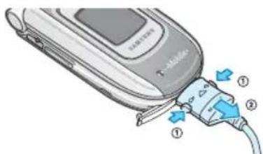SAMSUNG SGH-Z107M - Akku mit dem Reiseadapter laden - 2