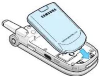 SAMSUNG SGH-Z107M - Akku einsetzen - 1