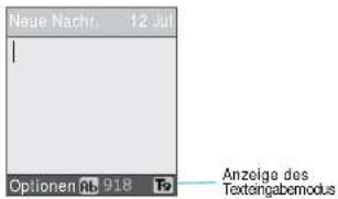 SAMSUNG SGH-X610 - Texteingabemodus ändern - 1