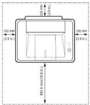 100 mm (3.9 in.) 100 mm (2.9 in.) 100 mm (3.9 in.) 482.6 mm (18.8 in.)