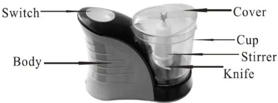 Switch Body Cover Cup Stirrer Knife