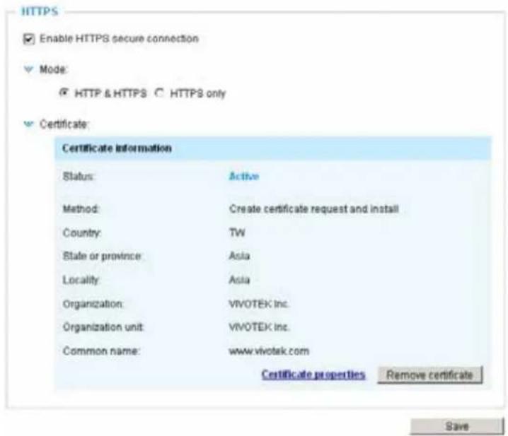 Vivotek IB8360 - Create certificate request and install - 10
