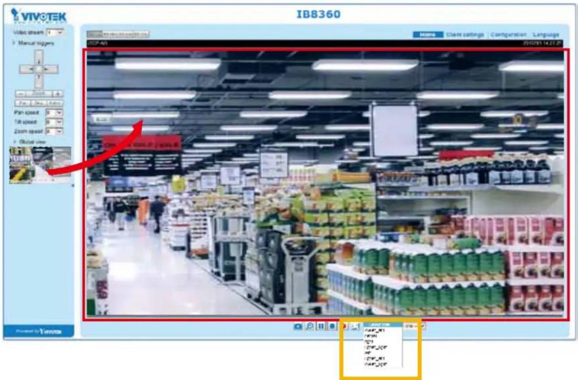 Vivotek IB8360 - Home page in the E-PTZ Mode - 1