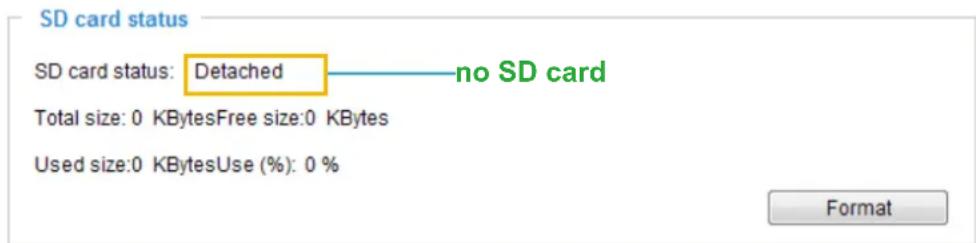 Vivotek IB8360 - SD card status - 1