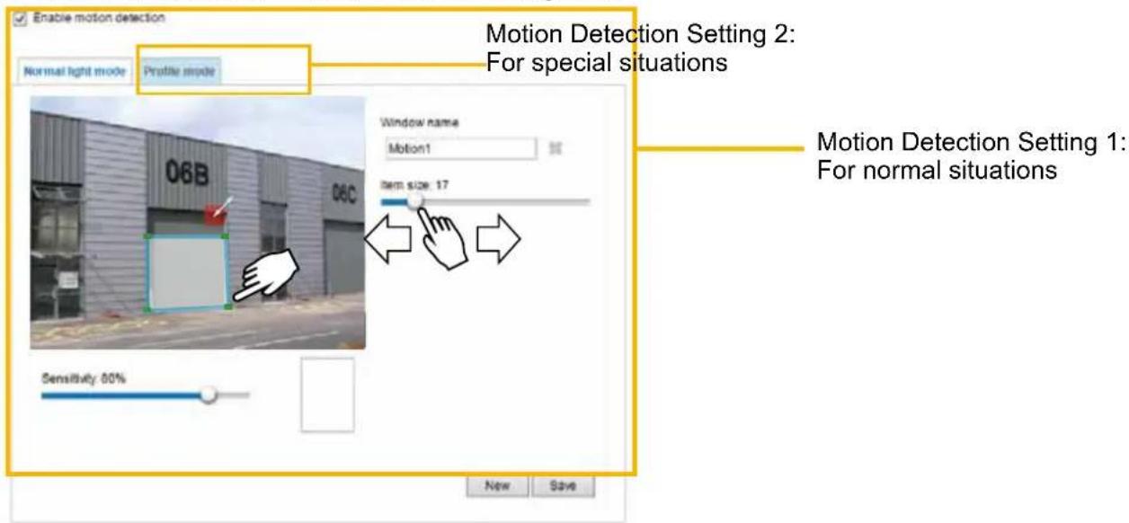 Vivotek IB8360 - Applications > Motion detection - 1