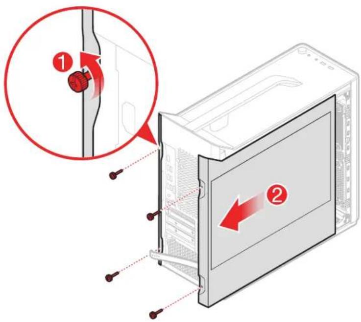 LENOVO Legion T530-28APR - Removing the computer cover - 1