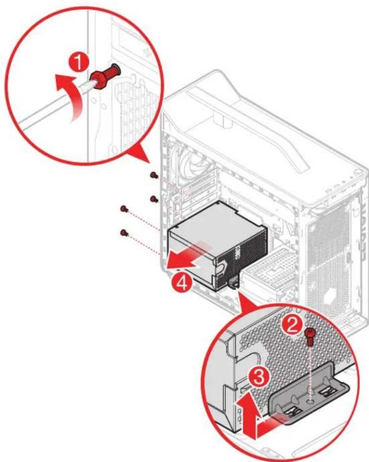 LENOVO Legion T530-28APR - Replacing a power supply - 1