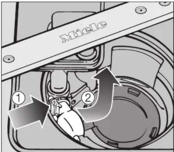 MIELE G 6927 SCi XXL - Cleaning the drain pump and non-return valve - 1