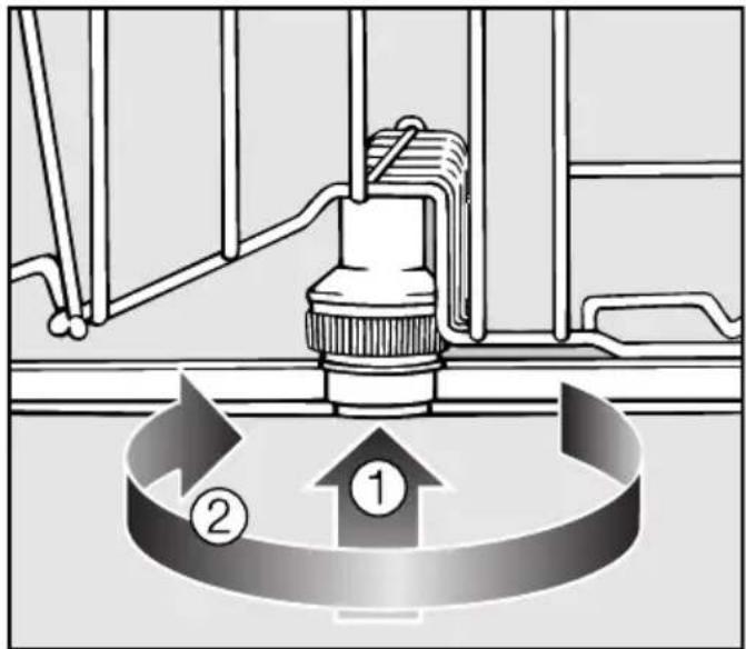 MIELE G 6827 SCi XXL - Cleaning the spray arms - 1