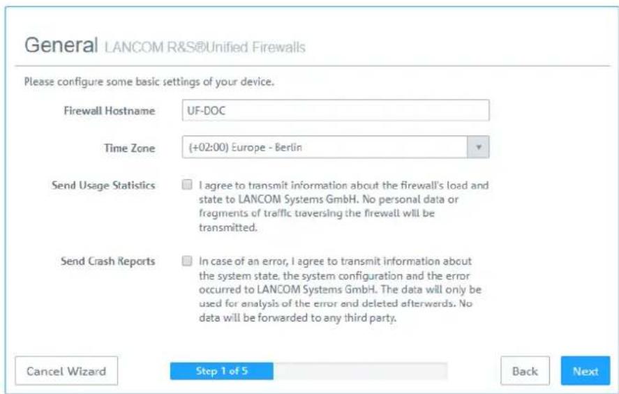 LANCOM UF-910 - Send crash reports - 1