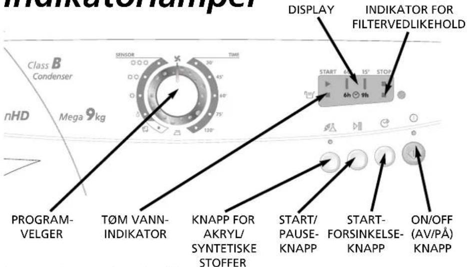 HOOVER VHC 391XT-30S - Kontrollpanel og indikatorlamper - 1