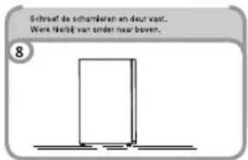 Schraaf de schramleren en deur voor. Werk Herbij van onder naar boven.