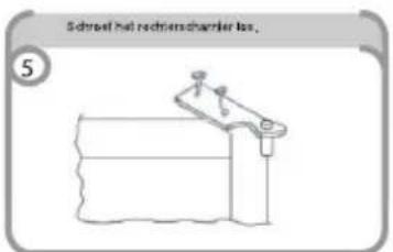 Schroef hat rechterscharmer los. 5