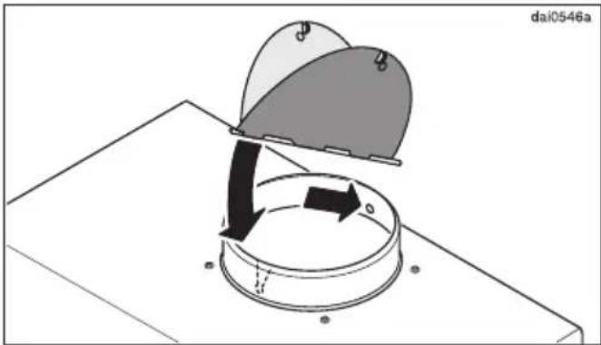 MIELE DA 3496 EXT - Aligning the deflector plate - 4