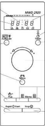 BAUKNECHT MWD 2920 WS - Bedienfeld - 1