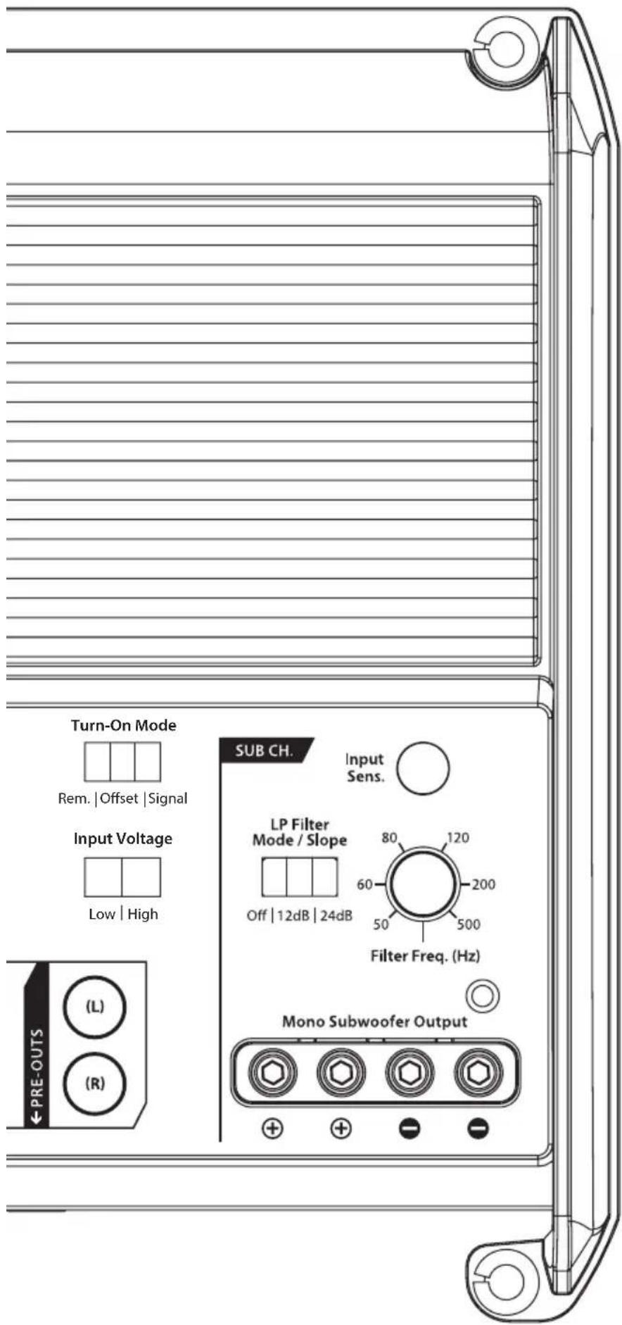 JL Audio XD300/1v2 - INSTALLATION NOTES: - 2