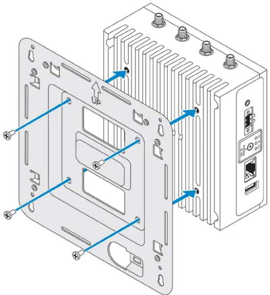 DELL Edge Gateway 3003 - Mounting the Edge Gateway using the standard-mount bracket - 2