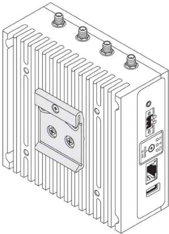 DELL Edge Gateway 3003 - Mounting the Edge Gateway on a DIN rail using the DIN-rail bracket - 2