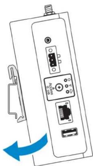 DELL Edge Gateway 3003 - Mounting the Edge Gateway on a DIN rail using the DIN-rail bracket - 4