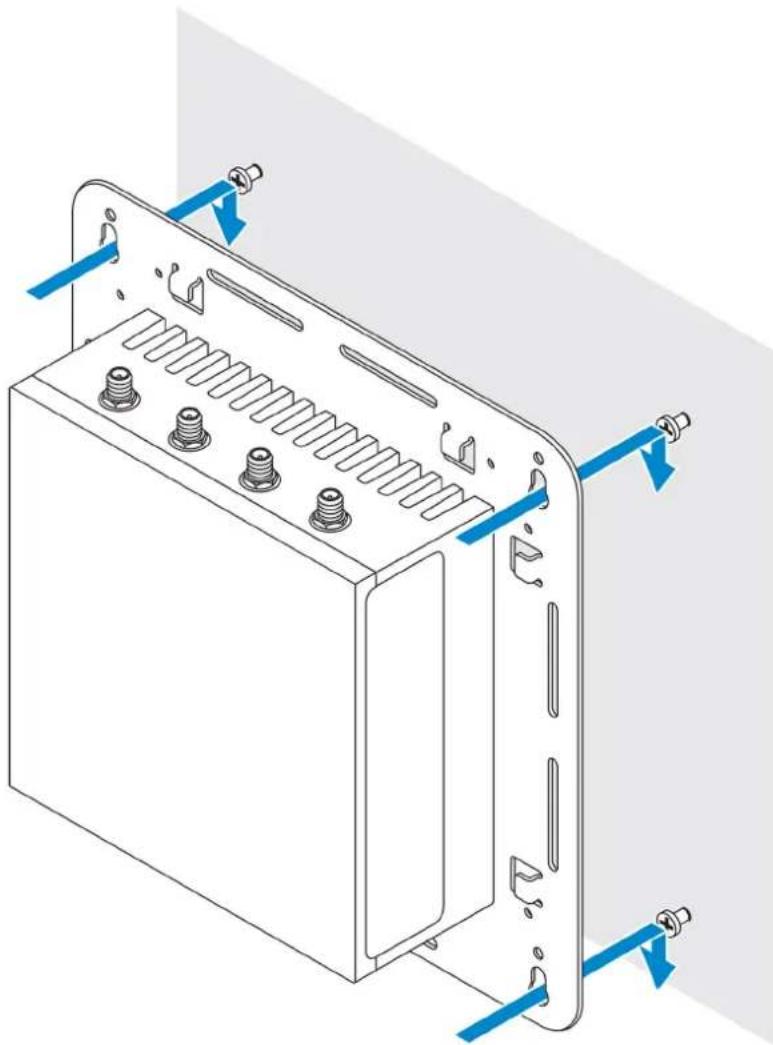 DELL Edge Gateway 3003 - Mounting the Edge Gateway using the standard-mount bracket - 6
