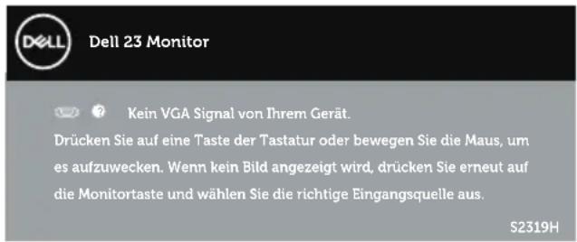 DELL S Series S2319NX - OSD-Warnmeldungen - 5