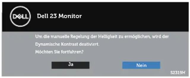 DELL S Series S2319NX - OSD-Warnmeldungen - 1