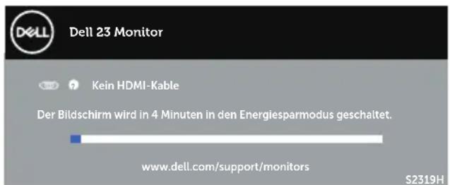 DELL S Series S2319NX - OSD-Warnmeldungen - 7