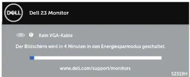 DELL S Series S2319NX - OSD-Warnmeldungen - 6
