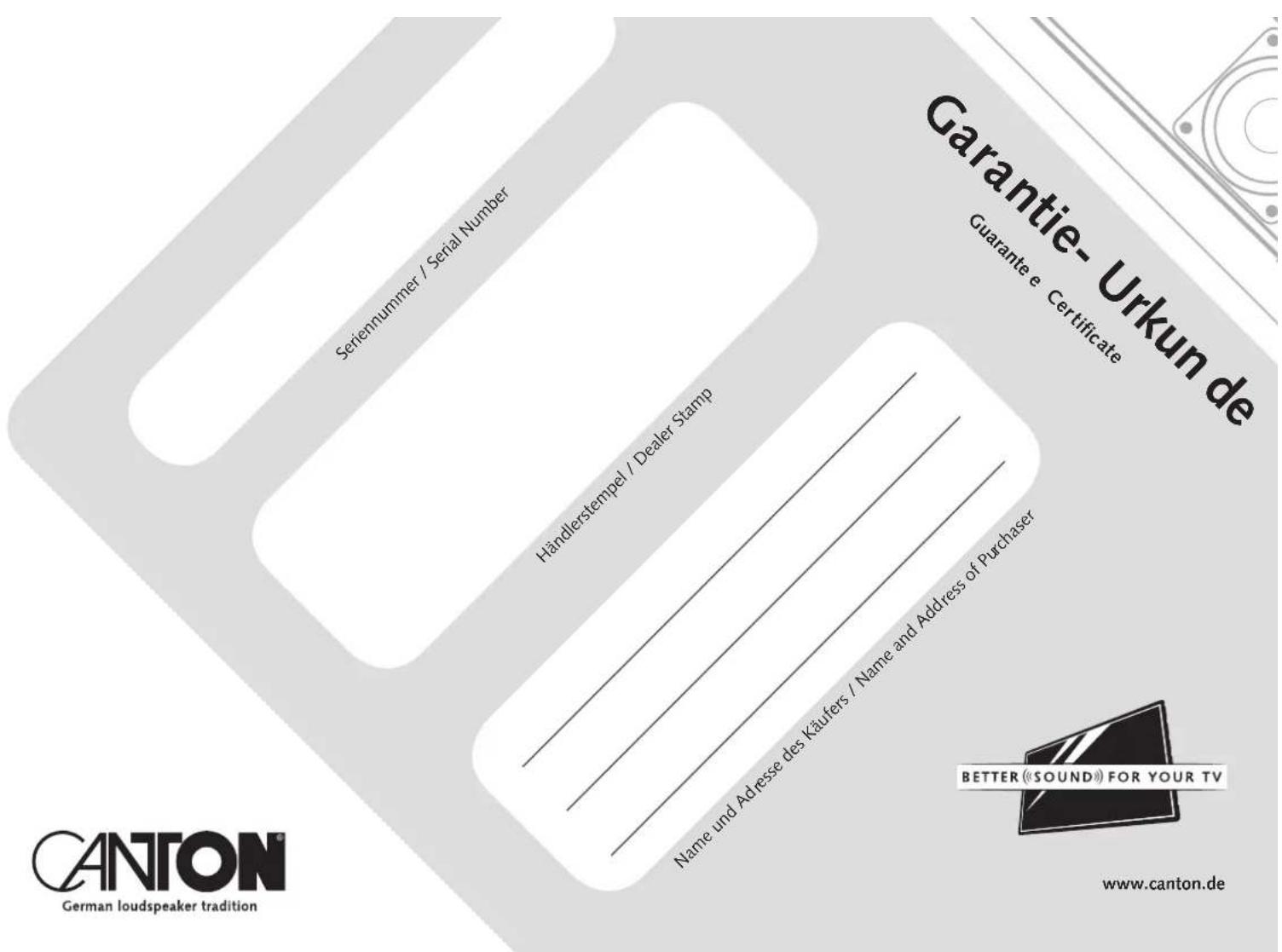 CANTON GLE 5 - Notes - 1