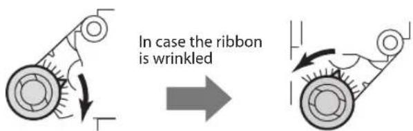In case the ribbon is wrinkled