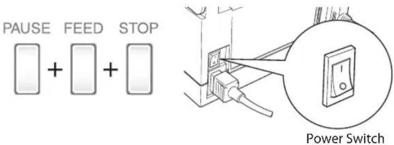 PAUSE FEED STOP + + Power Switch