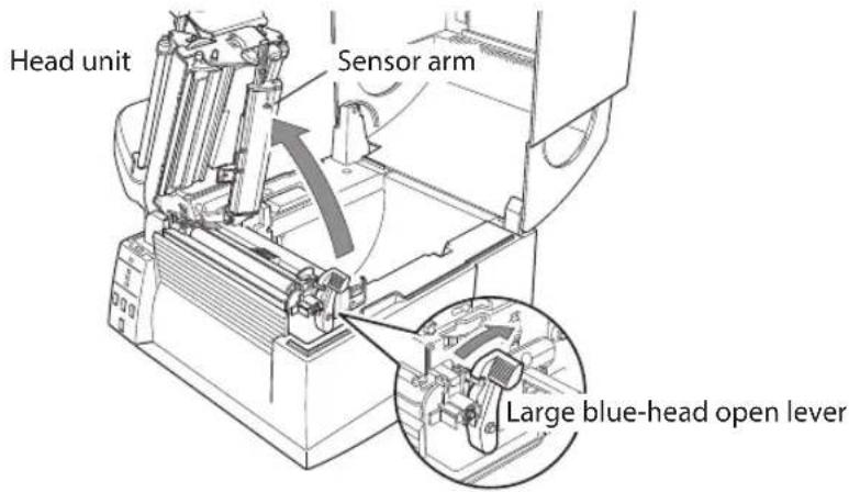 Head unit Sensor arm Large blue-head open lever