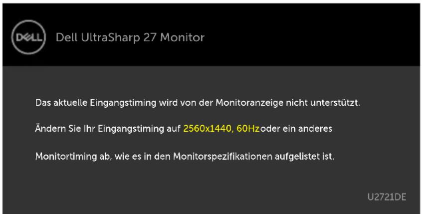 DELL UltraSharp U2721DE - OSD-Warnmeldungen - 2