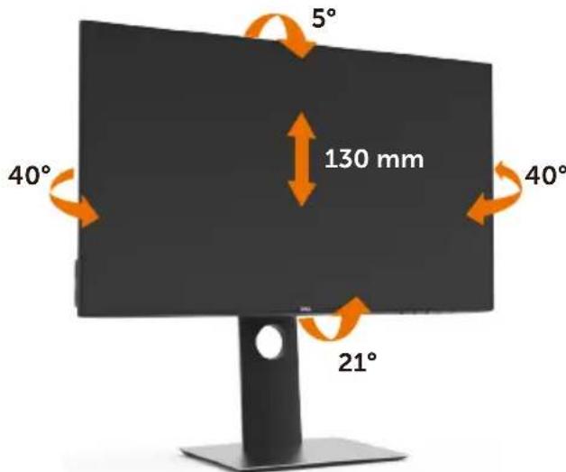 DELL UltraSharp U2721DE - Neigen, schwenken und vertikal ausziehen - 1