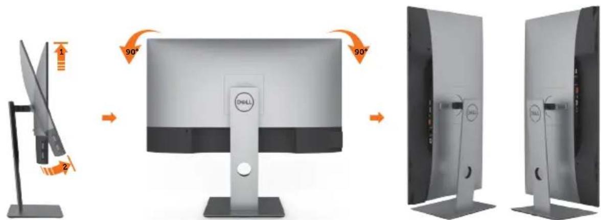 DELL UltraSharp U2421HE - Monitor drehen - 1