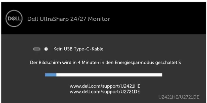 DELL UltraSharp U2421HE - OSD-Warnmeldungen - 8