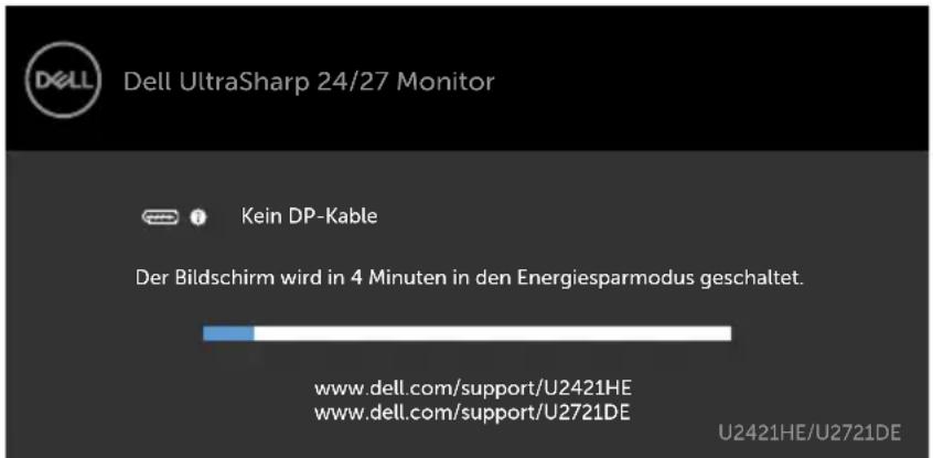 DELL UltraSharp U2421HE - OSD-Warnmeldungen - 7