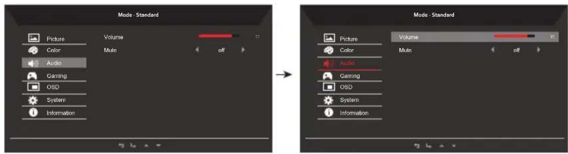 ACER Nitro XV340CKP - Adjusting the Audio setting - 1