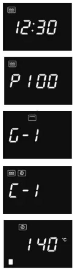 12:30 P 100 G-1 C-1 140 °C