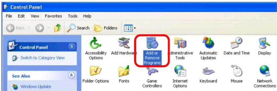 Control Panel File Edit View Favorites Tools Help Back Search Folders Control Panel Switch to Category View Add or Remove Programs See Also Windows Update Accessibility Options Add Hardware Administrative Tools Automatic Updates Date and Time Display Folder Options Fonts Game Controllers Internet Options Keyboard Mouse Network Connections